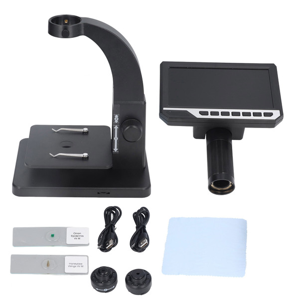 LCD Digital Microscope 2000X Magnification 7in IPS Screen 11 LEDs 12MP High Resolution Inspection Microscope