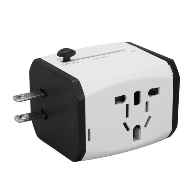 Universal Travel Power Adapter 6A 2xUSB3.0A USB C All in One Worldwide Adapter Wall Charger for