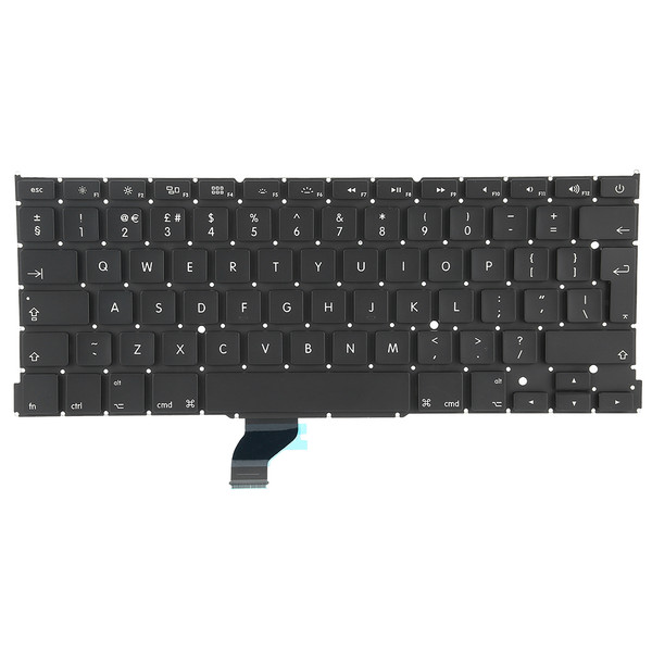 Black Laptop Replacement Keyboard  Layout Fit for MacBook Pro A1502 13in