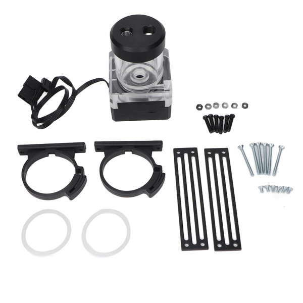 Water Cooling Pump Tank 550L/H 10W 12V Water Pump Tank with 3.5m Pump Head G1/4 Thread Fast Cooling CPU Cooling System 10cm