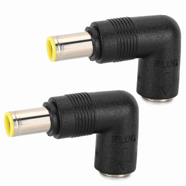 2pcs Right Angle to Elbow Connector Adapter DC 0.3 x 0.2in Converter for Lenovo/IBM Laptop