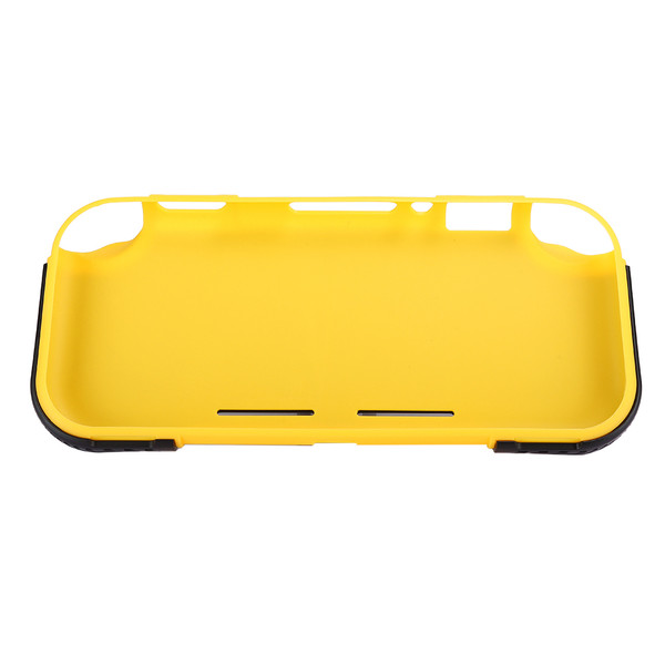 2 in 1 Hard PC TPU Protective Shell Builtin 2 Game Card Slots Backet for Switch Lite(black yellow )