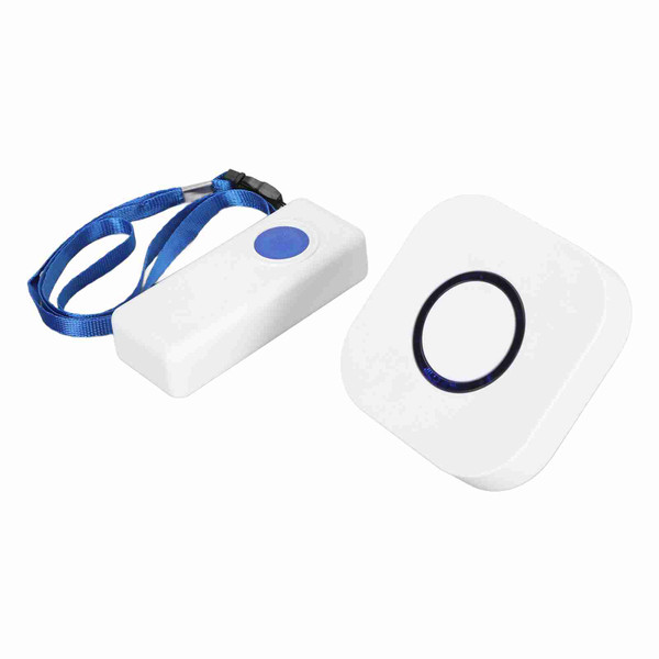 Wireless Caregiver Pager Call Button 4 Level Volume Adjustment Emergency Pager Nurse Alert System for Home Elderly Patient 100‑240V UK Plug