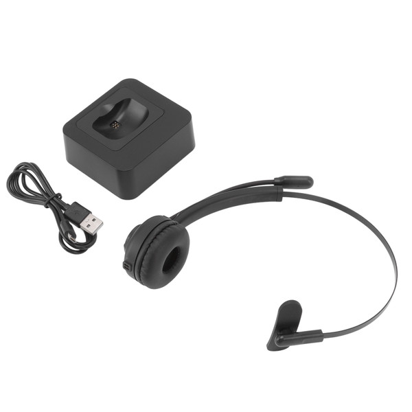 Call Center Headset Noise Cancelling Comfortable Adjustable Bluetooth Headset with Mic and Magnetic Charging Base