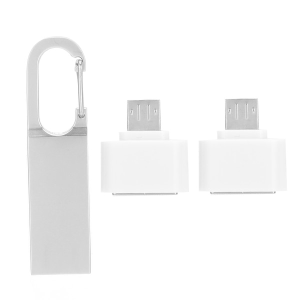 U Disk Hanging Buckle USB2.0 Flash Pen Drive Memory Cell USB Stick Gift HS132 with OTG Adapter16GB