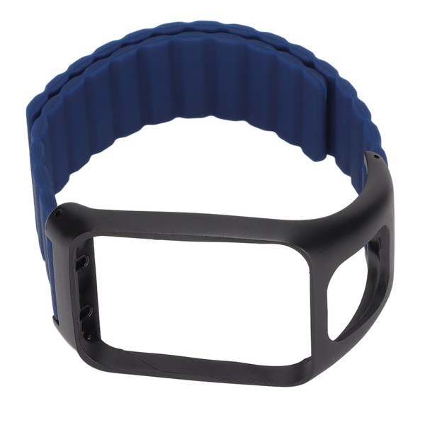 Silicone Magnetic Watch Band Watch Replacement Strap Adjustable Watch Wristband for TomTom Runner 2 Blue