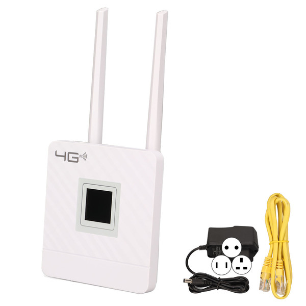 4G LTE CPE Router 150Mbps DC 12V 1A 50 to 60Hz RJ45 Interface 4G Wireless Router with 1.44in Smart LCD Display AC 110‑240V EU Plug