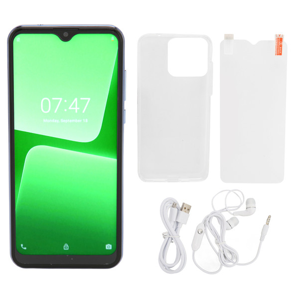 6.49in Ultra Thin Smartphone 2400x3200 8GB 64GB 8MP 24MP Camera WiFi HD Dual Card Dual Standby Cell Phone Blue