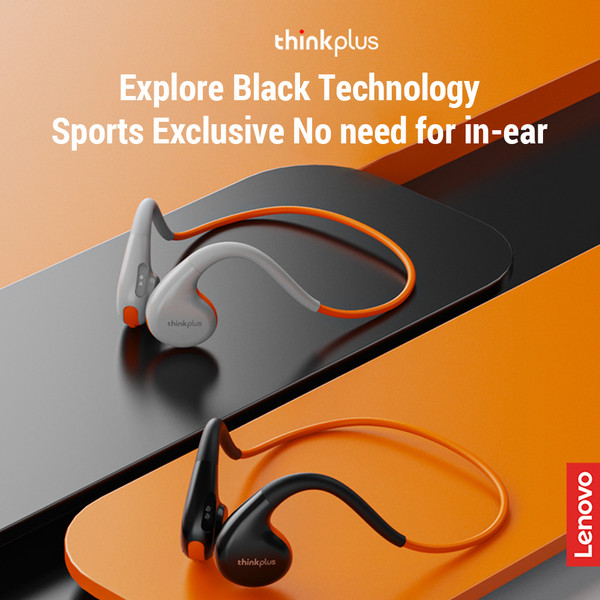 Thinkplus X7 Wireless Headset Neckband BT5.3 Bone Conduction Design, Neckband Earbuds Flexible and Lightweight Design Metal Moving Coil Unit HIFI Sound Quality Long Usage Time Earphones for Sports Office Game Compatible with Android, IOS, WIN Systems