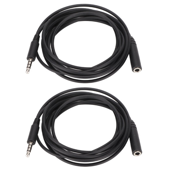 2Pcs Headphone Extension Cord 3.5mm AUX Male to Female Earphone Extension Cable for Home Outdoor