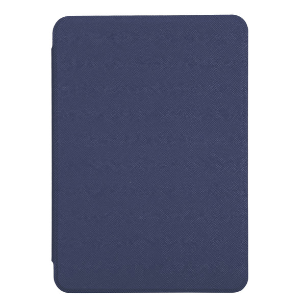Protective Case Cross Pattern PU Leather Cover for Kindle Paperwhite4 Generation 2018Dark Blue