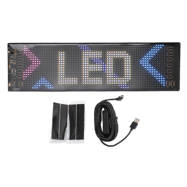 LED Car Sign Professional 13.7x4.0inch Thin Waterproof Scrolling Programmable Flexible LED Matrix Panel for Car Party