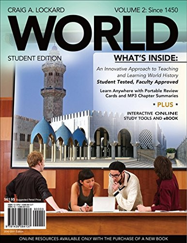 WORLD, Volume 2 (with Review Cards and CourseMate, 1 term (6 months), Wadsworth World History Resource Center 2-Semester Printed Access Card) (Available Titles CourseMate)