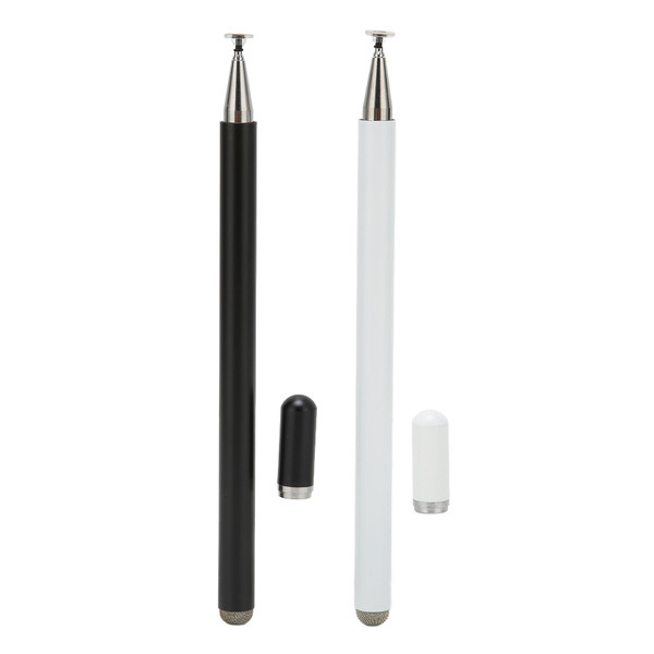 2Pcs Stylus Pens High Sensitivity Accuracy Comfortable Grip Multiple Colors Stylus Touch Screen Pen for Tablet PhoneBlack White