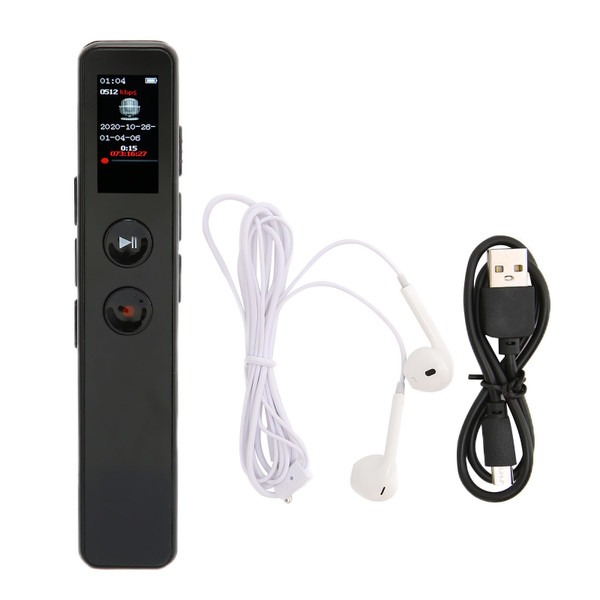 Digital Voice Audio Activated Recorder Portable Lightweight Metal HD Noise Reduction Mini Voice Recorder8GB