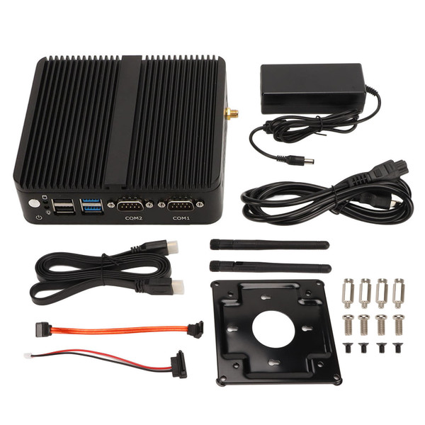 Mini PC J4125 Quad Core 128GB MSATA SSD 4K HD Dual Band WiFi Micro Computer Computer for Office Business US Plug