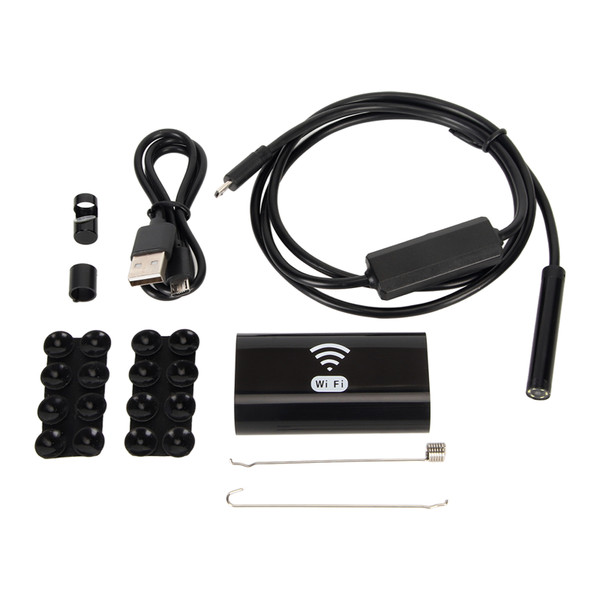 WiFi Inspection Camera with 6 LED Lights Professional Waterproof 2MP Borescope Camera for Cellphone Tablet PC