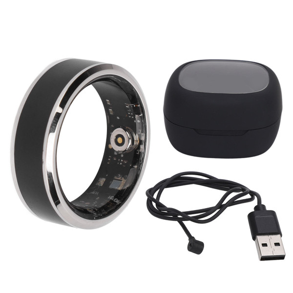 Smart Ring Multifunction Motion Sensing Game Long Battery Life Waterproof Sleep Tracker Ring with Charging Case No. 7 (17.6 mm Inner Diameter)