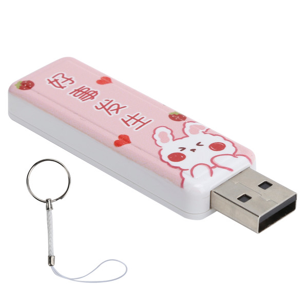 U Disk PushPull Type USB2.0 Flash Drive Portable Plug in Data Storage Device with Lanyard(64GB )