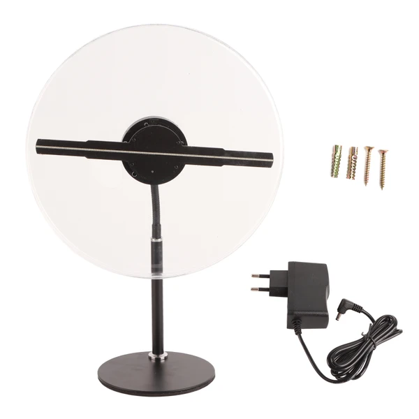 30CM Holographic Advertising Projector 3D 256 LED Fan Projection Display with StandEU Plug 100‑240V
