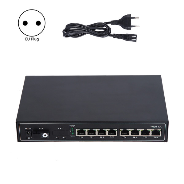 Fiber Optic Switch Gigabit 1 Optical 8 Electricity Single Mode Single Fiber Optical Fiber Media Converter 100‑