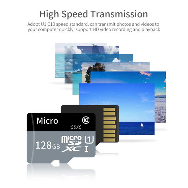 TF Card Large Capacity  SD Card 512GB U1 Class 10 TF Card High Speed Memory Card for Mobile Phone Camera Dashcam Monitor