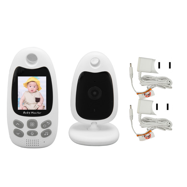 Video Baby Monitor 2 Inch Screen 2 Way Calling Night Vision Lullaby 1000ft Baby Monitor with Camera and Sound 100‑240V US Plug