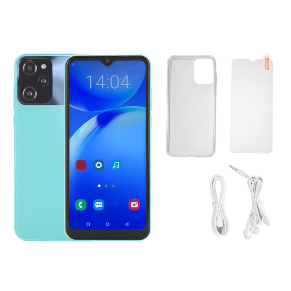 6.49inch Smartphone 2400x3200 6GB 64GB 8MP 32MP Dual SIM Dual Standby Ultra Slim Face Recognition Cell Phone for Daily Use Green