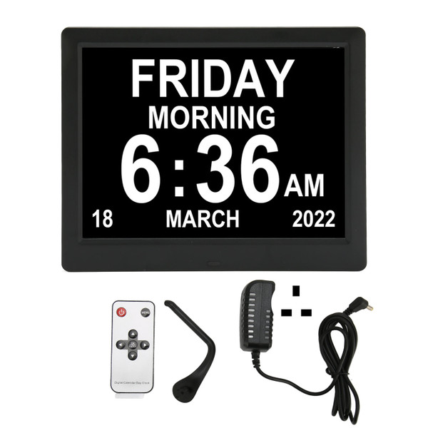 8.7inch Digital Day Calendar Clock Auto Dimming Large Display Medication Reminders Dementia Calendar Clocks 110‑240V UK Plug