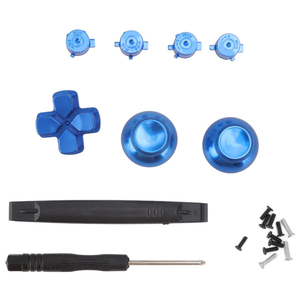 Buttons Replacement Kit Aluminum Alloy Dpad Buttons for PS5 Controller Accessories Blue