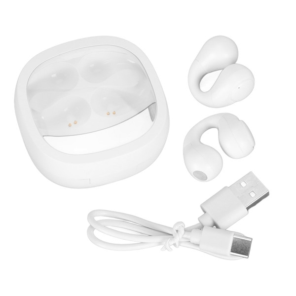 Language Translator Earbuds 144 Languages Bluetooth 5.3 Noise Reduction Wireless Translator Device with Digital Display White
