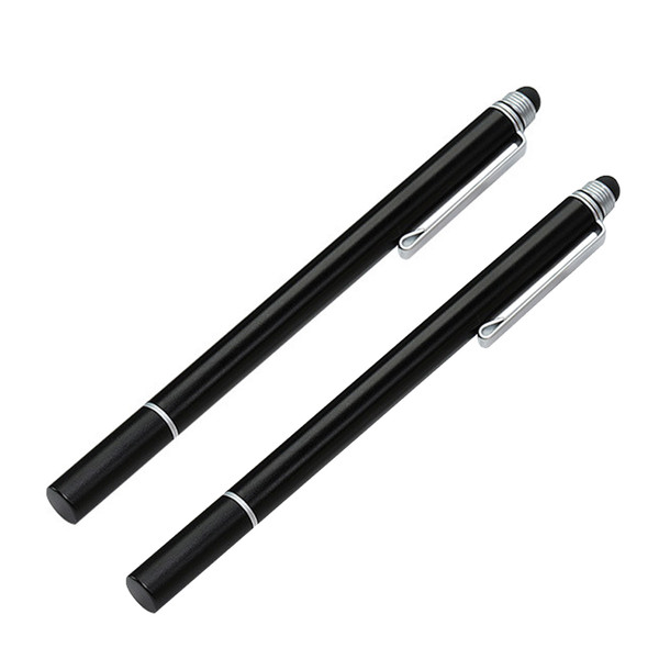 2Pcs Capacitive Pen Stylus 2 in 1 Conductive Plastic Head Transparent Suction Cup Touch Screen Smartphone Accessories