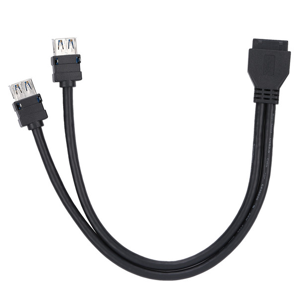 USB3.0 19/20PIN Desktop Front Motherboard Panel Mount Cable with Fixed Feet (0.3 m)