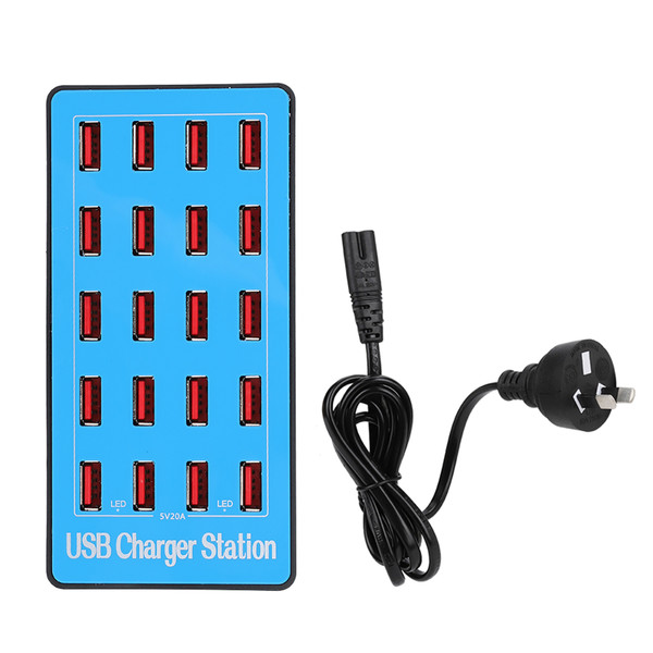 Multi level Protections 20 Port USB Hub 20A 5V Large Output USB Charging Station