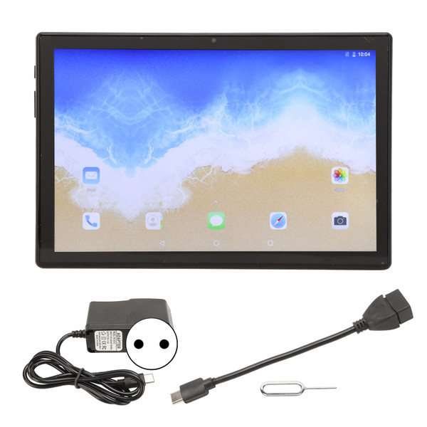 10 Inch Tablet 6G RAM 128G ROM 1920x1200 IPS Display Screen Grey Calling Tablet PC for Android 12 100‑240V EU Plug