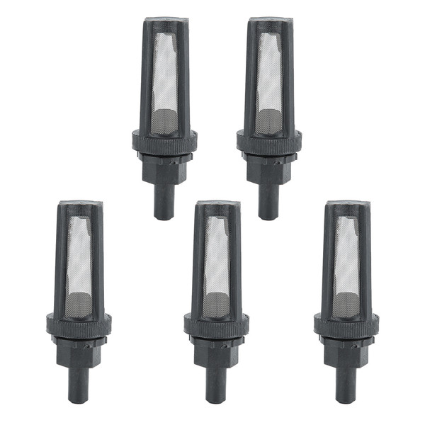 5PCs Black Pump Inlet Filter Unit with Straight Port PC Cooler Accessory for Desktop
