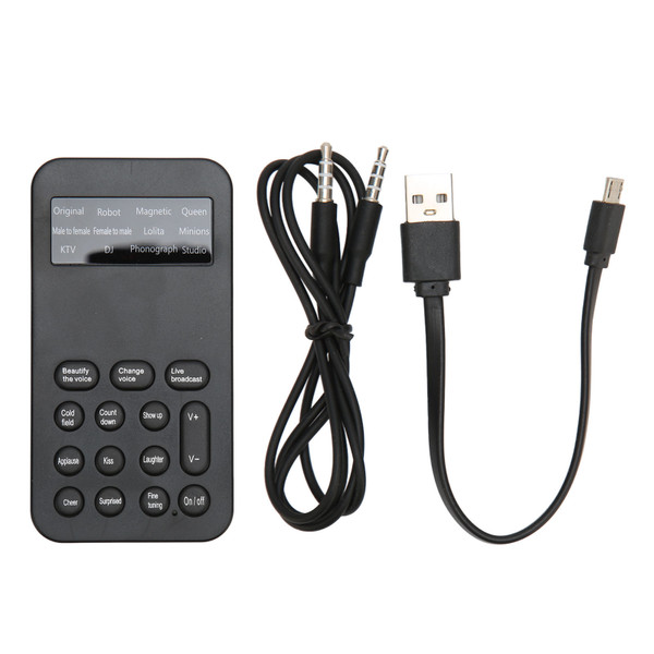 Voice Changer Handheld Mini Voice Changer Device 8 Sound Effects Machine for Phone Calling Gaming