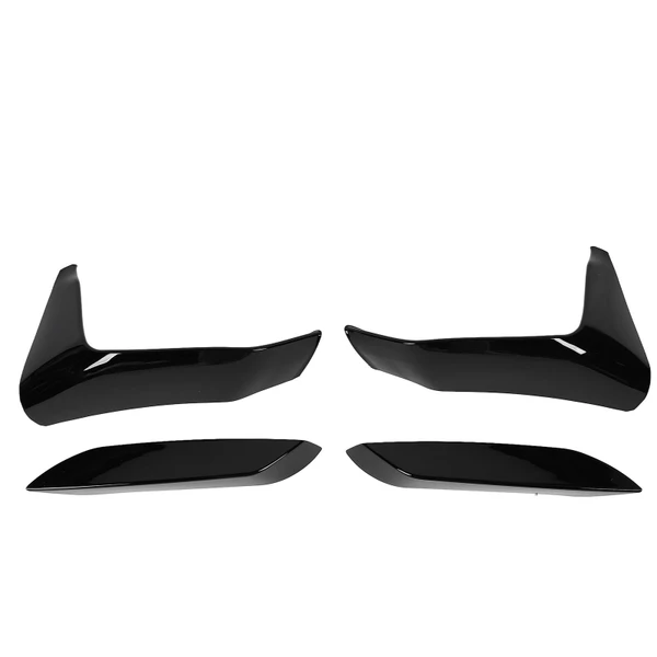4Pcs Front Bumper Grille Fog Light Spoiler Set ABS Improve Sporty Appearance Front Bumper Splitter for F80 F82 F83 M3 M4 Glossy Black