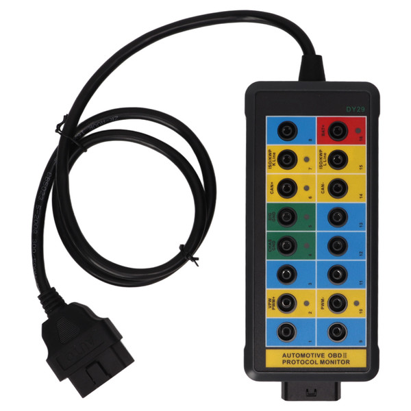 16 Pin OBDII Protocol Detector Fast Detection Easily Access Monitoring Signals OBD2 Breakout Box