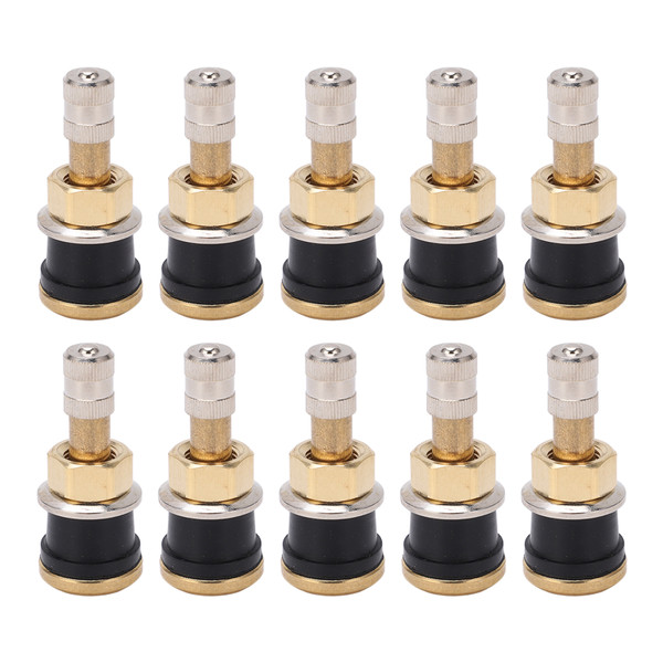 10 Pcs Brass Valve Stem TR501 High Strength Tubeless Truck Valve Stem for 0.625in Valve Holes