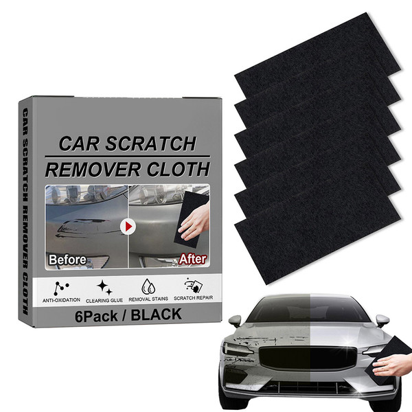 6 Pack Nano Cloth for Car Scratch Multi Purpose Nano Cloth Repair Small Scratches Car Paint Water Spots Guano
