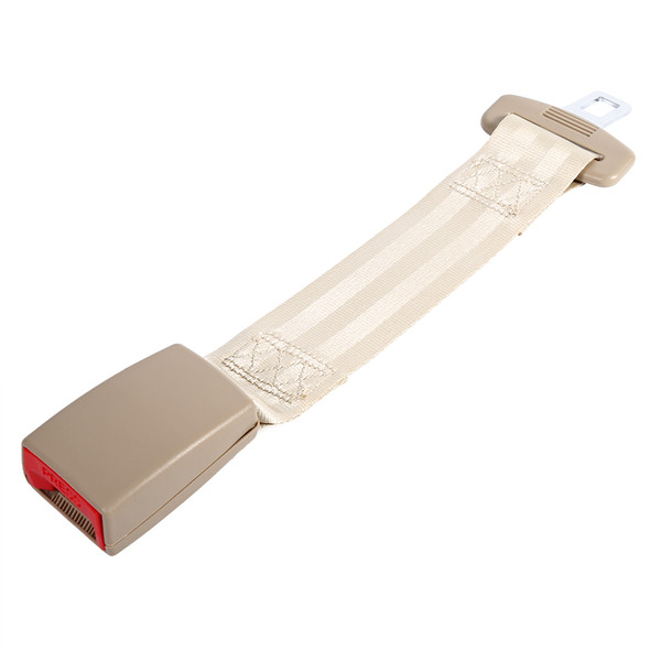 Universal Car Seat Seatbelt Safety Belt Extender Extension W/Buckle Beige