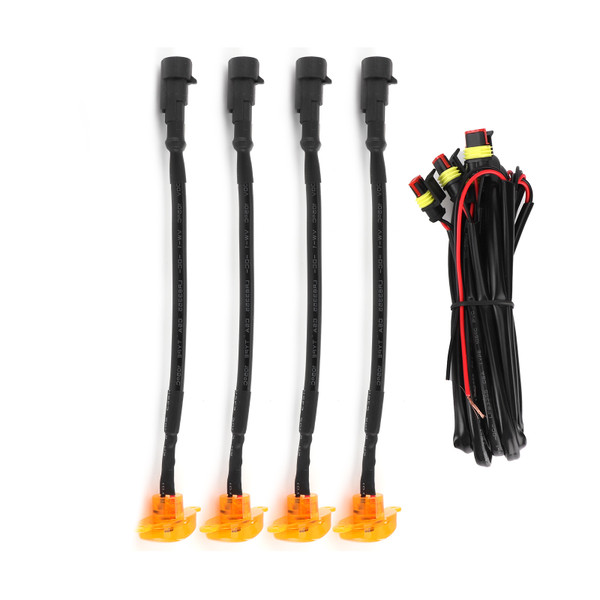 Car Grille Amber Lights IP68 Waterproof 1000LM for Daytime Running Light / Fog Lamp Universal