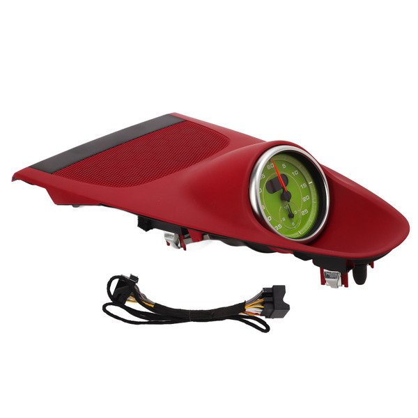 Dashboard Panel Upper Cover Dash Center Clock Stopwatch Surround Trim 982 858 189 E OL7 for 718 2016‑2020 Bordeaux Red
