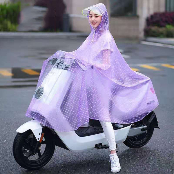 Motorcycle Raincoat Cycling Rain Poncho Waterproof Scooter Rain Capes for Men WomenViolet Without Retroreflector 4XL Thicken