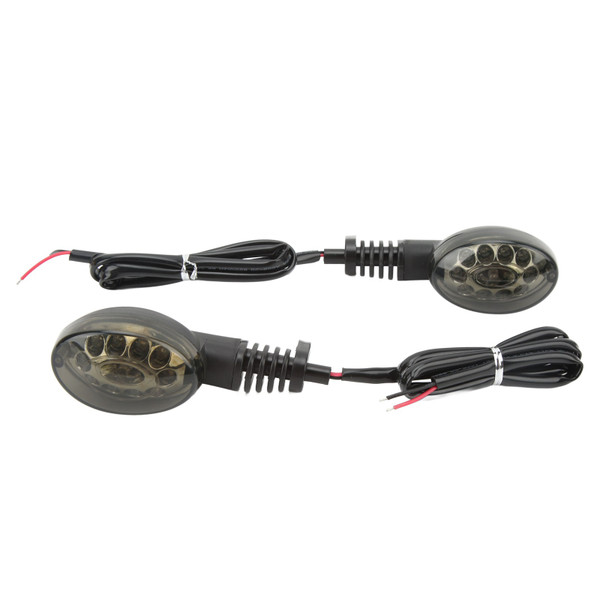 2PCS Motorcycle Front Rear Turn Signal Lights DC 12 V LED Blinker Indicator Light Replacement For NINJA 250R 2008‑2012 Dark Brown