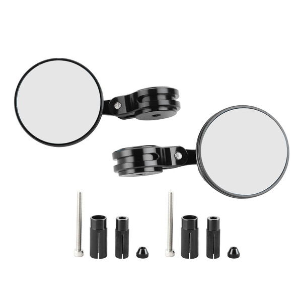 CNC Aluminum Handlebar Rearview Mirrors Anti Glare Blue Glass for Motorcycle Modification