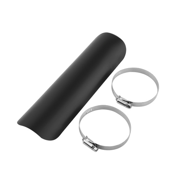 Universal Motorcycle Exhaust Pipe Heat shield Muffler Staight Cover Black