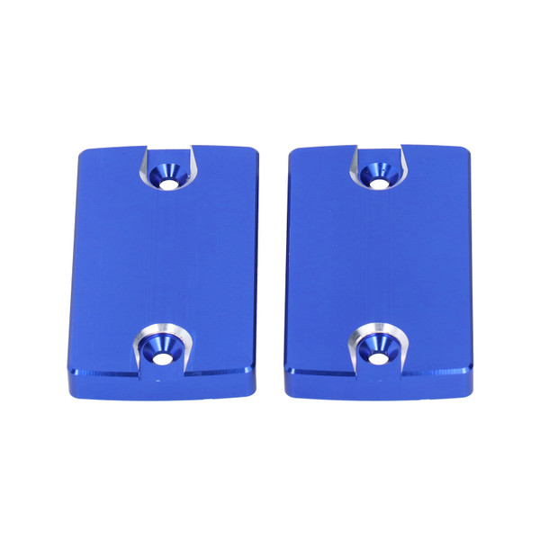Pair of Front Brake Fluid Reservoir Cap Cover Left Right Fit for Suzuki Hayabusa GSX1300R GSX1400 DL1000Blue