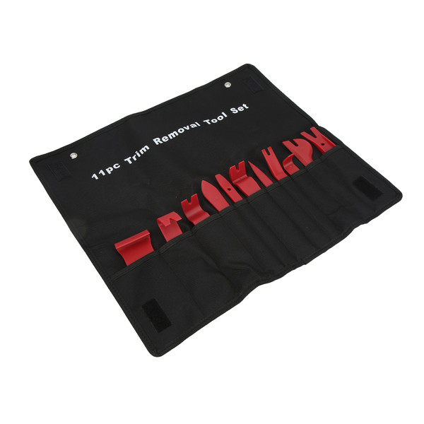 11PCS/Set Car Audio Removal Tool Multifunctional Red with Oxford Cloth Bag Maintenance Repair Kit